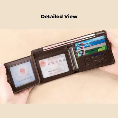 SIGNATURE LEATHER CHOCOLATE WALLET